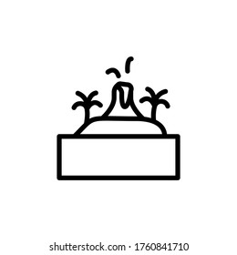 Volcano, ocean, island icon. Simple line, outline vector elements of saving marine icons for ui and ux, website or mobile application