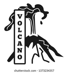 Volcano peak eruption logo. Simple illustration of volcano peak eruption vector logo for web design isolated on white background