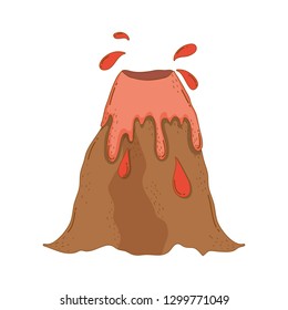 volcano prehistoric isolated icon