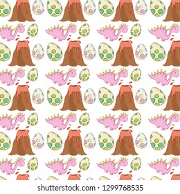 volcano prehistoric pattern background