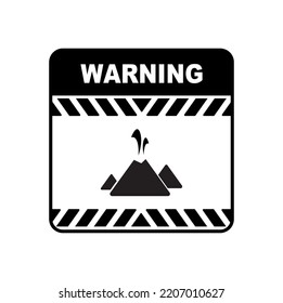 volcano sign on white background