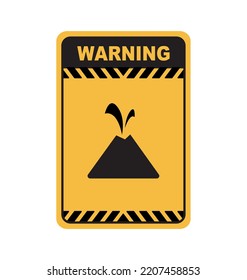 volcano sign on white background