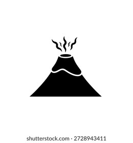 Silueta del volcán: Esta Imagen cruda de un volcán captura el poder crudo de la naturaleza, con una humareda que asciende desde su cima.