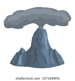 Volcano Rauchen Symbol Cartoon Vektor. Vulkanausbruch. Naturvulkan