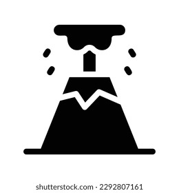 volcano solid icon illustration vector graphic