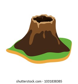 volcano surrounded by lawn icon image 