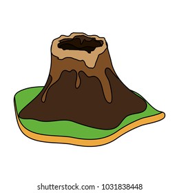 volcano surrounded by lawn icon image 