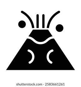 Volcano Vector Glyph Icon Vector Design