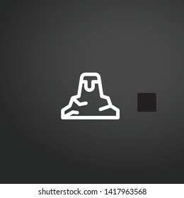 Volcano vector icon. Volcano concept stroke symbol design. Thin graphic elements vector illustration, outline pattern for your web site design, logo, UI. EPS 10.