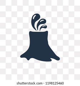 Volcano vector icon isolated on transparent background, Volcano transparency concept can be used web and mobile