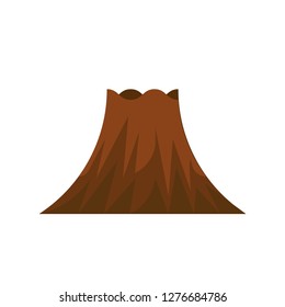 Volcano vector icon, isolated on white background