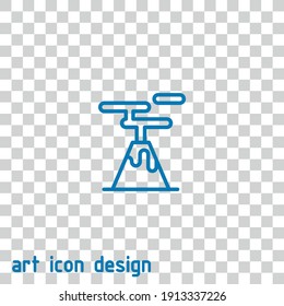 Vulkan-Vektorsymbol auf abstraktem Hintergrund