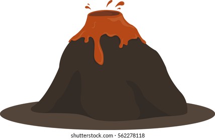 Volcano - Vector Illustration