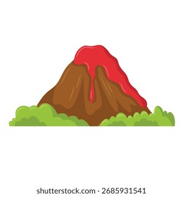 Vulkan, Vektorgrafik, Vulkan-Clip-Art, Clip-Art, Vulkan einzeln auf weißem Hintergrund