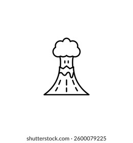 Volcano vector line icon icons design