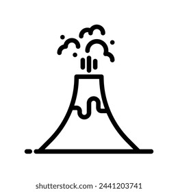 volcano vector line icon symbol