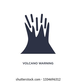 volcano warning icon. Simple element illustration from meteorology concept. volcano warning editable symbol design on white background. Can be use for web and mobile.