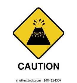 volcano warning nature sign vector