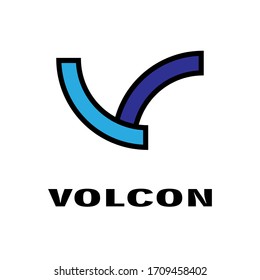 Volcon logo icon on white background