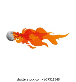 Voleyball ball in flammes