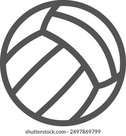 Voleyball ball. Summer beach sport line icon