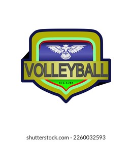 voleyball club logo design or icon.vector