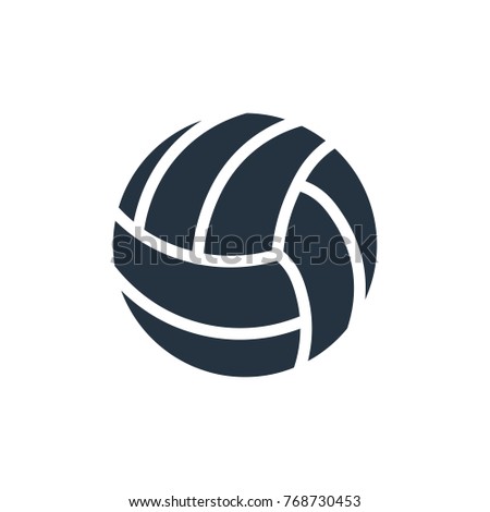voleyball icon on white background, fitness, sport