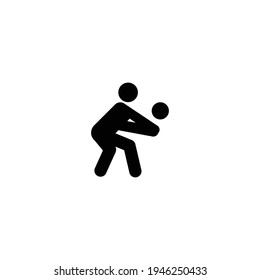 voleyball icon vector isolated on white background