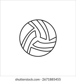 ícones do voleyball. vetor de linha simples