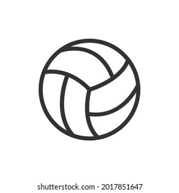 Voleyball minimal line icon. Web stroke symbol design. Voleyball sign isolated on a white background. Premium line icon.