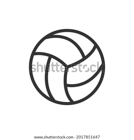 Voleyball minimal line icon. Web stroke symbol design. Voleyball sign isolated on a white background. Premium line icon.
