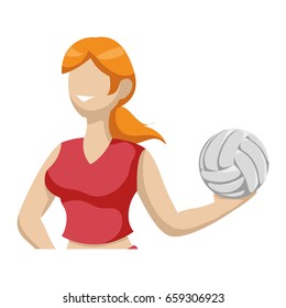 Voleyball Player Cartoon