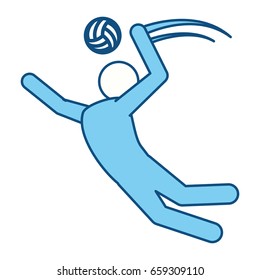 Voleyball player pictogram