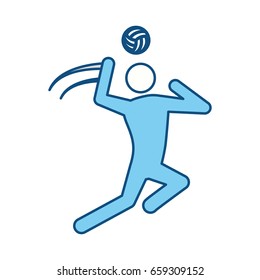 Voleyball player pictogram
