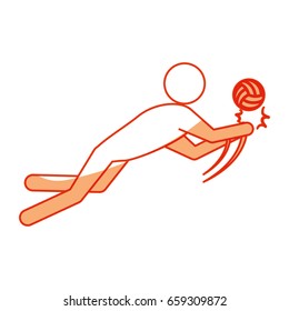 Voleyball player pictogram