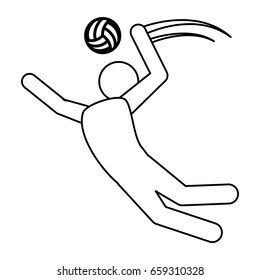 Voleyball player pictogram