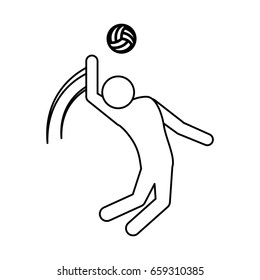 Voleyball player pictogram