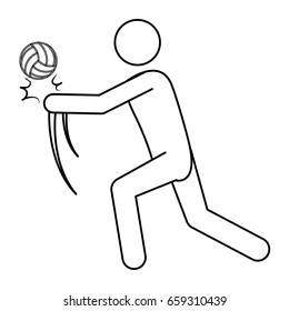 Voleyball player pictogram