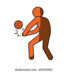 Voleyball player pictogram