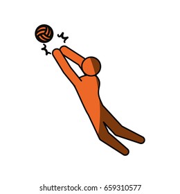 Voleyball player pictogram