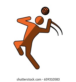 Voleyball player pictogram
