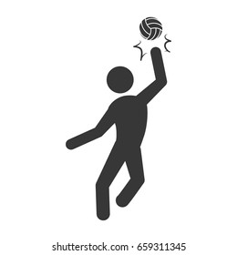 Voleyball player pictogram