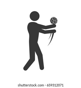 Voleyball player pictogram