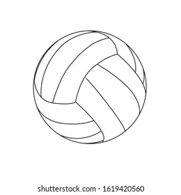 voleyball simple ilustration white icon