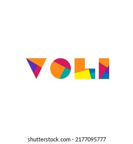 VOLI  three 4 letter logo combination alphabet vector creative company icon design template modern full color