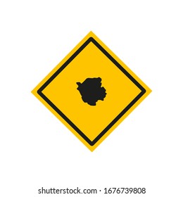Volinia region map in country of Ukraine