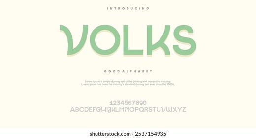 Volks Modern minimal abstract alphabet fonts. Typography creative font. vector illustration