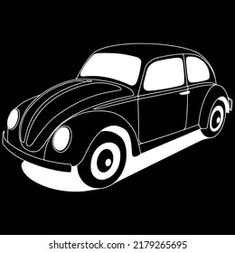 Volkswagen Automotive Vehicle Vintage Beetle Old Vw Automobile Car Vector