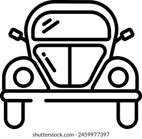Volkswagen car outline icon vector illustration