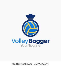 Volley Bagger Logo Design Template. Good for Business, Agency, Community and Organization.